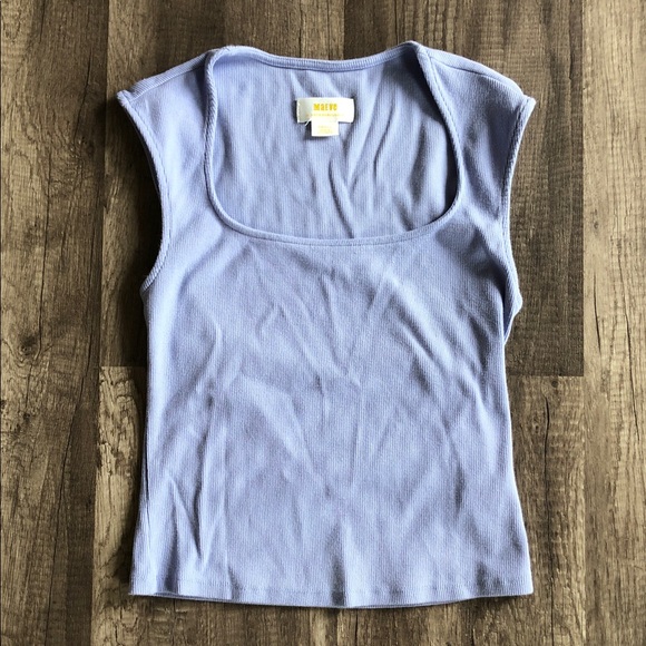 Anthropologie Maeve Lilac Square Neck Tank Top S - Picture 2 of 7